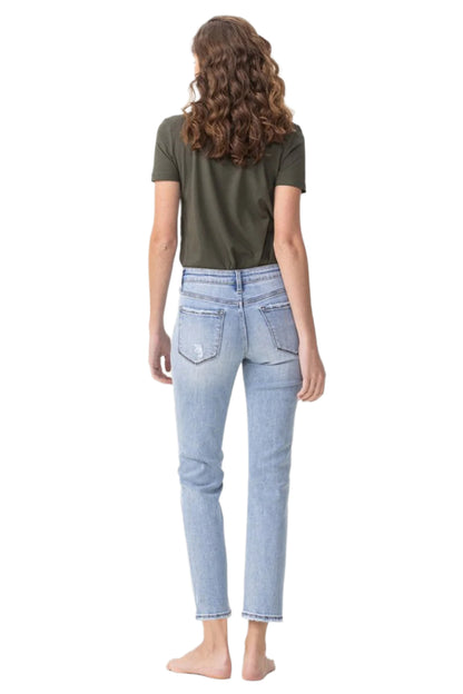 Size 13 Andrea Midrise Crop Light Blue Straight Jeans - Tigbul's Variety Fashion Shop