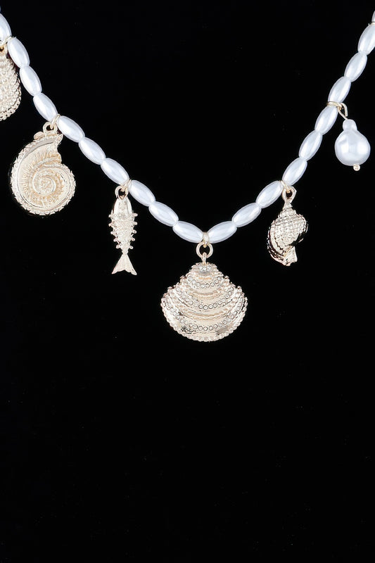 Pearled Under The Sea Charm Necklace - Tigbul's Variety Fashion Shop