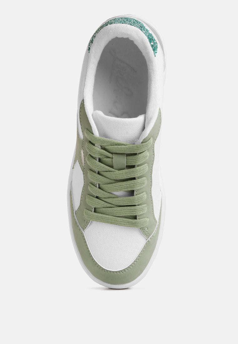 Perry Glitter Detail Star Sneakers - Tigbul's Variety Fashion Shop
