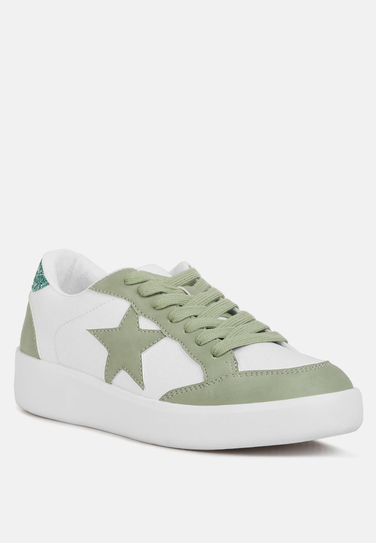 Perry Glitter Detail Star Sneakers - Tigbul's Variety Fashion Shop