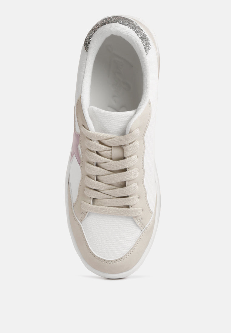 Perry Glitter Detail Star Sneakers - Tigbul's Variety Fashion Shop