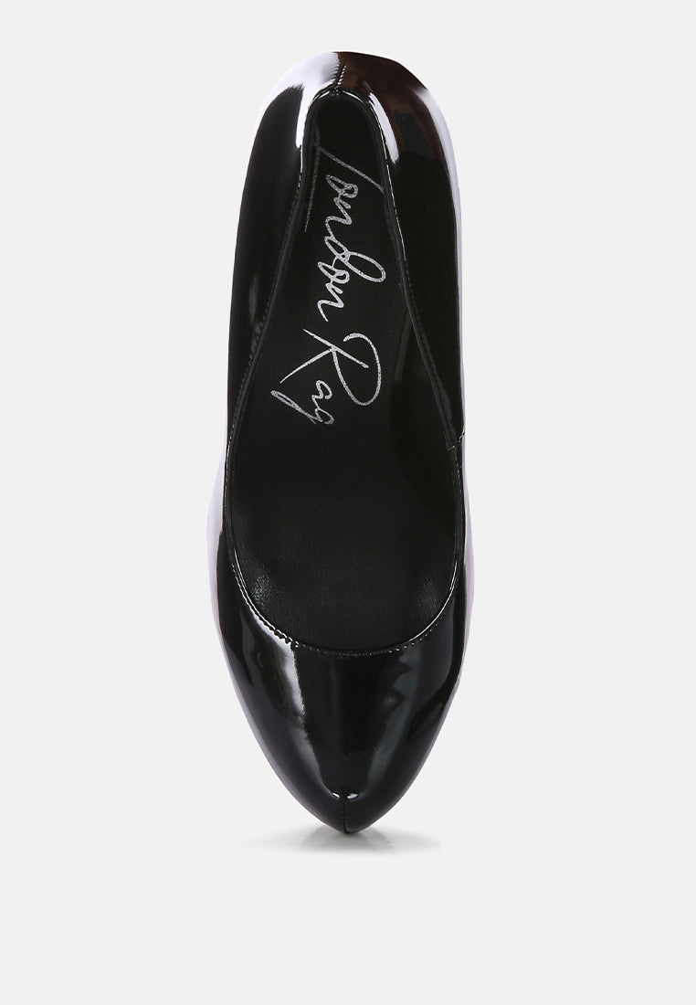 Pismis Patent Faux Leather Stiletto Pumps - Tigbul's Variety Fashion Shop