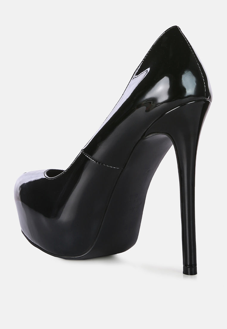 Pismis Patent Faux Leather Stiletto Pumps - Tigbul's Variety Fashion Shop