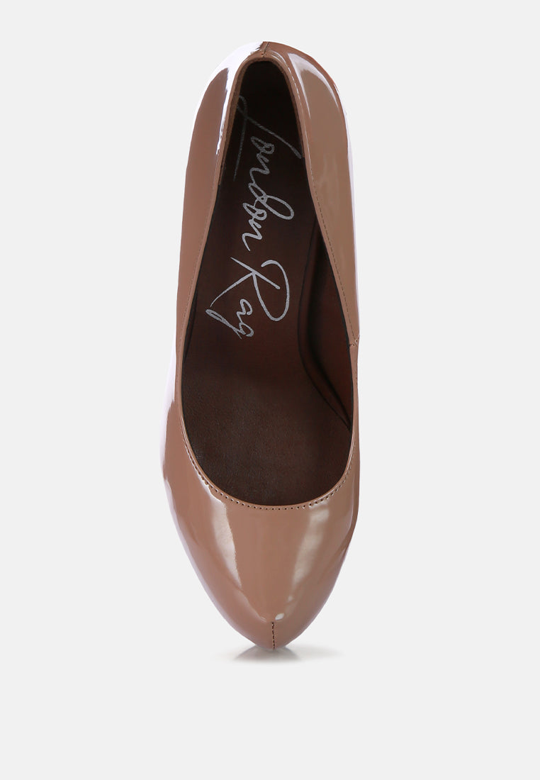 Pismis Patent Faux Leather Stiletto Pumps - Tigbul's Variety Fashion Shop