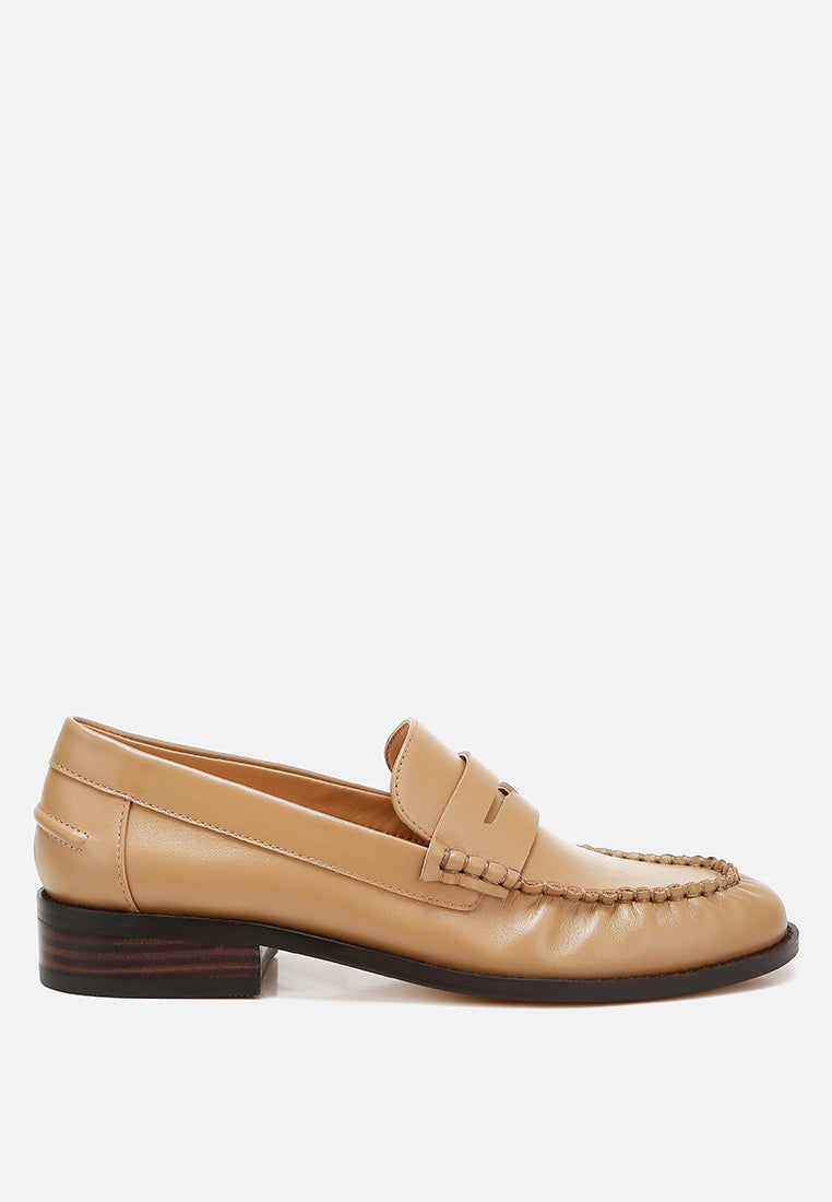 Plavia Genuine Leather Loafers - Tigbul's Variety Fashion Shop