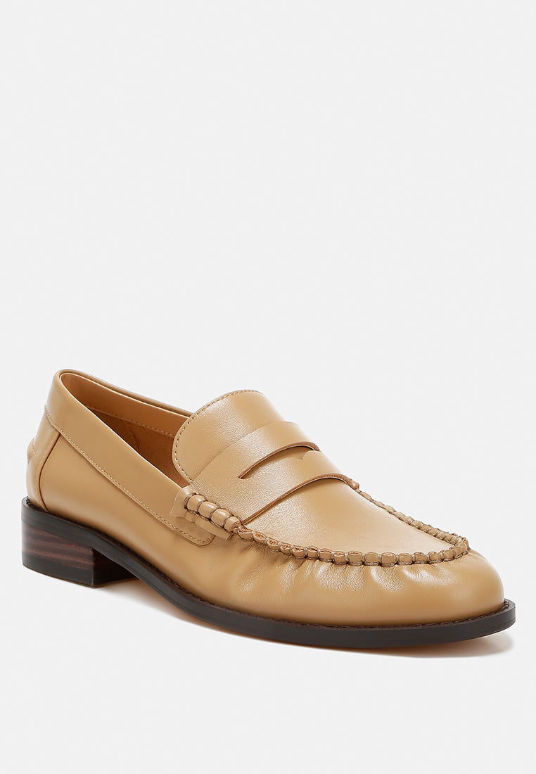 Plavia Genuine Leather Loafers - Tigbul's Variety Fashion Shop