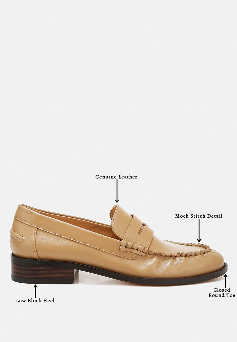 Plavia Genuine Leather Loafers - Tigbul's Variety Fashion Shop