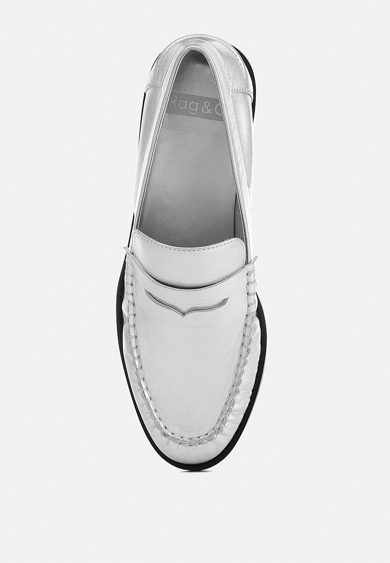 Plavia Genuine Leather Loafers - Tigbul's Variety Fashion Shop
