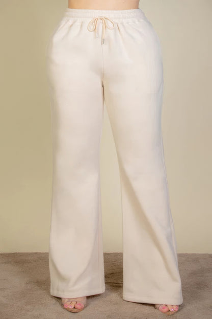 Plus Size Drawstring Waist Slant Pocket Sweatpants - Tigbul's Variety Fashion Shop