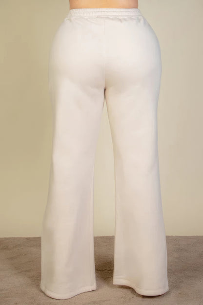 Plus Size Drawstring Waist Slant Pocket Sweatpants - Tigbul's Variety Fashion Shop