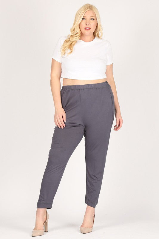 Plus Size High Waist Loose fit pants - Tigbul's Variety Fashion Shop
