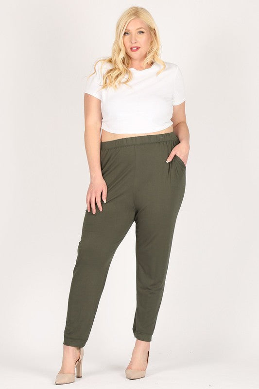 Plus Size High Waist Loose fit pants - Tigbul's Variety Fashion Shop