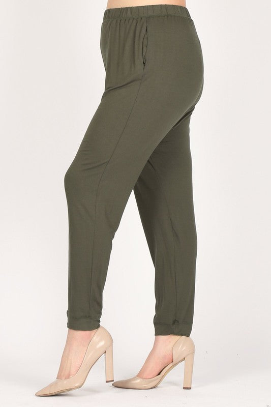 Plus Size High Waist Loose fit pants - Tigbul's Variety Fashion Shop