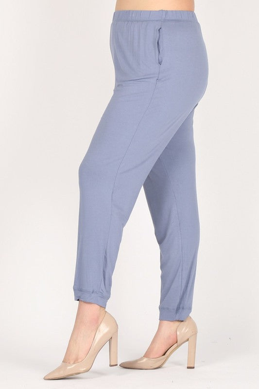 Plus Size High Waist Loose fit pants - Tigbul's Variety Fashion Shop