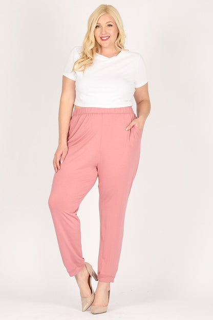 Plus Size High Waist Loose fit pants - Tigbul's Variety Fashion Shop