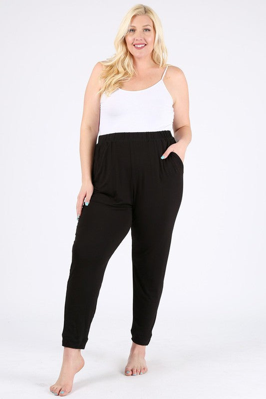 Plus Size High Waist Loose fit pants - Tigbul's Variety Fashion Shop