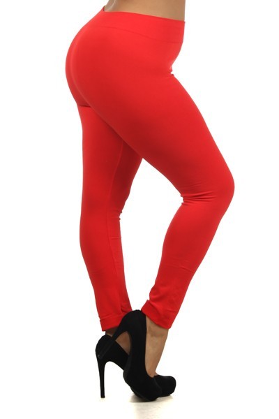 Plus Size Super Soft Peached Full Length Leggings - Tigbul's Variety Fashion Shop