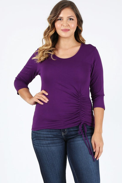 Plus Size waist tie top - Tigbul's Variety Fashion Shop