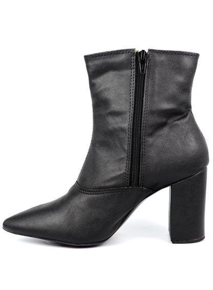 Pointed Toe Bootie with a Block Heel - Tigbul's Variety Fashion Shop