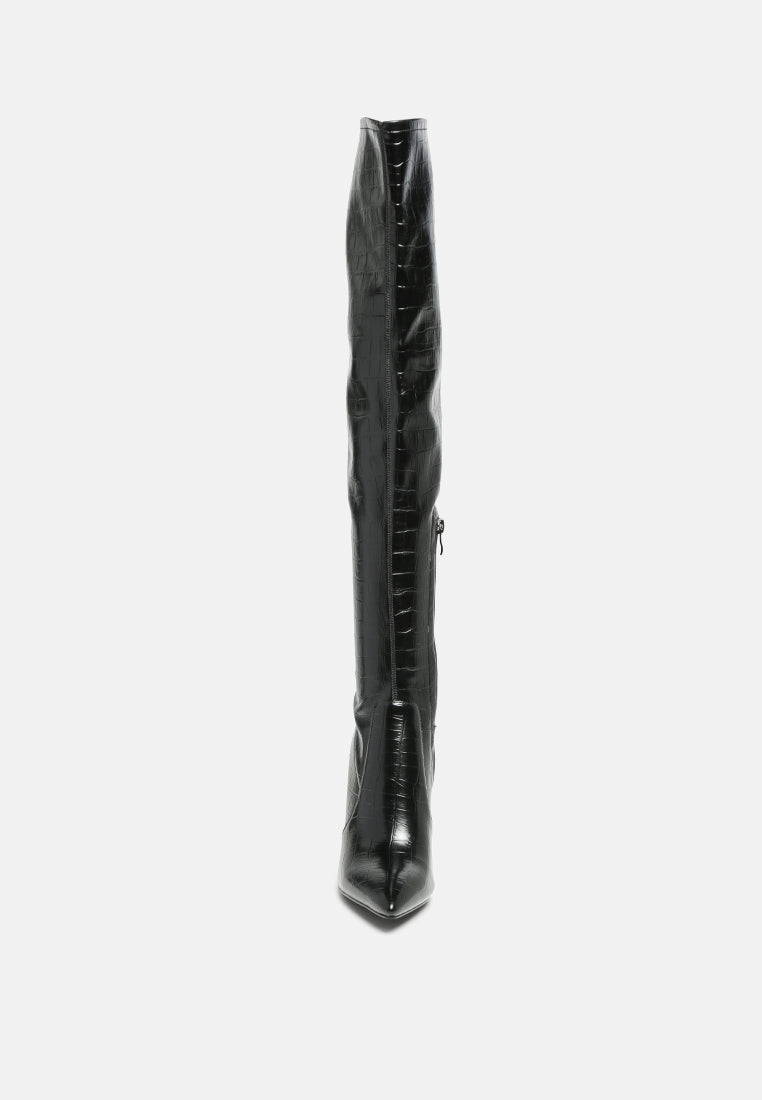 Pokey Long Stiletto Heel Boots - Tigbul's Variety Fashion Shop