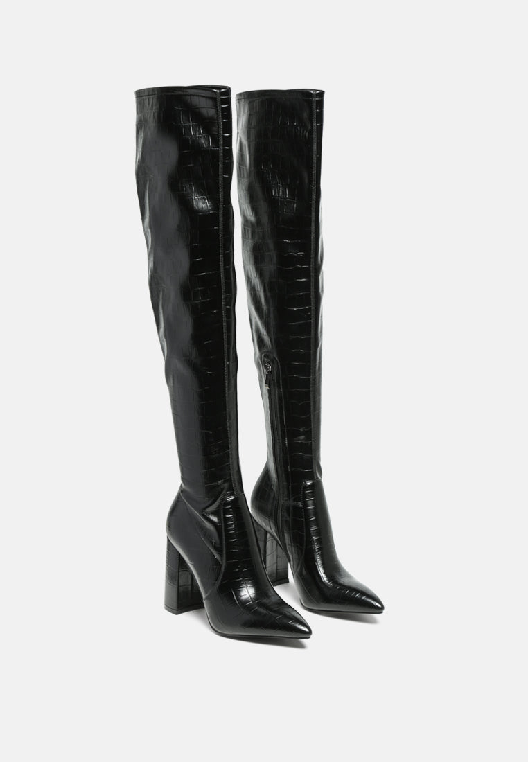 Pokey Long Stiletto Heel Boots - Tigbul's Variety Fashion Shop