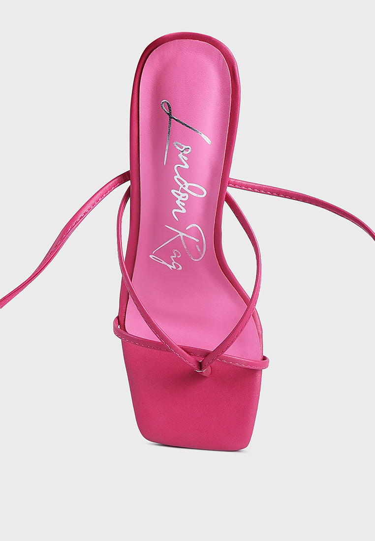 Pole Dance Lace Up Block Heel Sandals - Tigbul's Variety Fashion Shop
