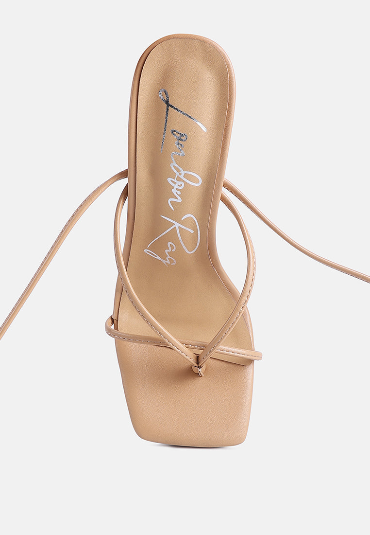 Pole Dance Lace Up Block Heel Sandals - Tigbul's Variety Fashion Shop