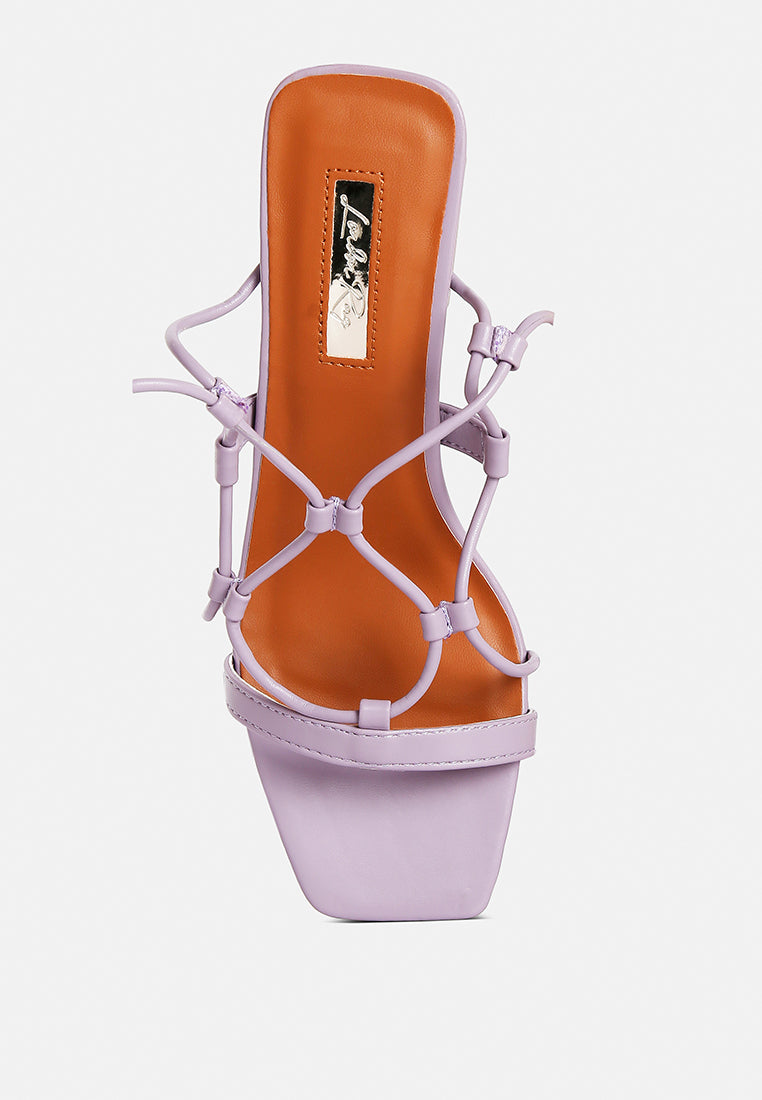 Provoked Lace Up Block Heeled Sandals - Tigbul's Variety Fashion Shop