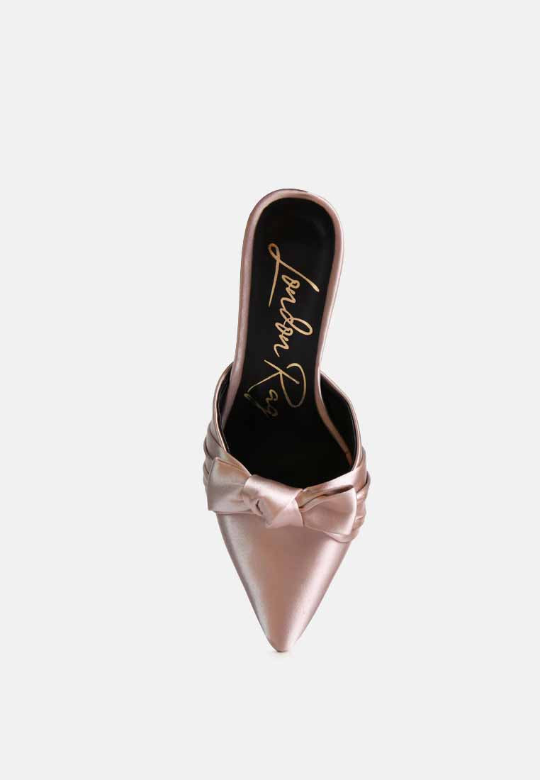 Queenie Satin Stiletto Mule Sandals - Tigbul's Variety Fashion Shop