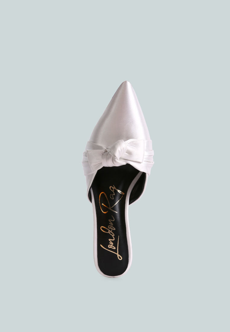 Queenie Satin Stiletto Mule Sandals - Tigbul's Variety Fashion Shop