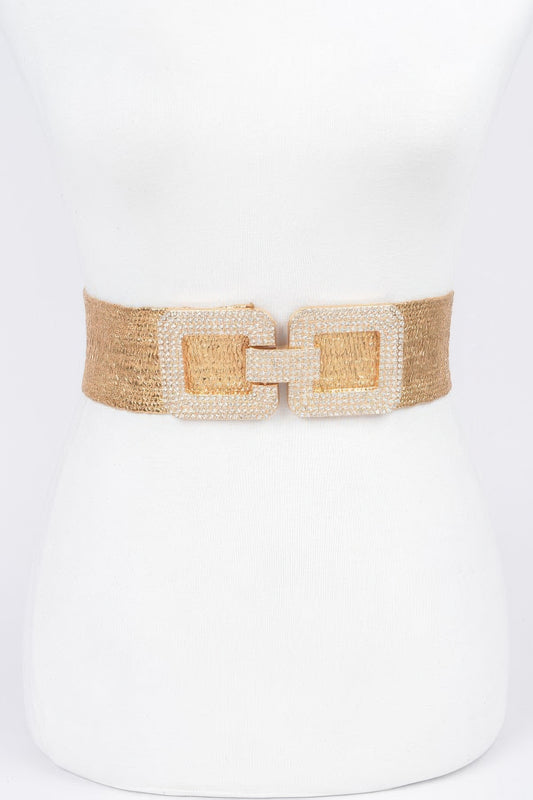 Rhinestone Elastic Belt - Tigbul's Variety Fashion Shop