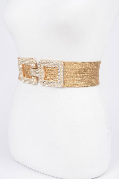 Rhinestone Elastic Belt - Tigbul's Variety Fashion Shop