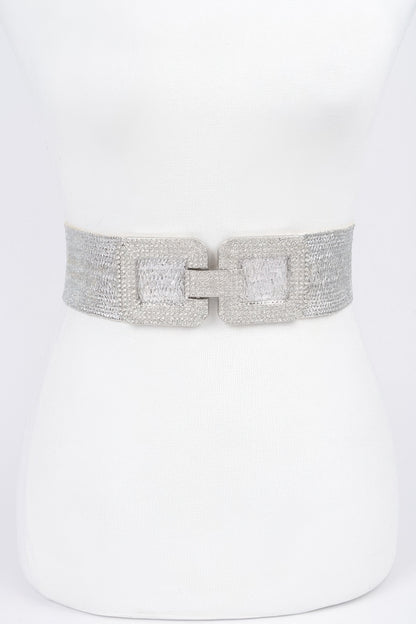 Rhinestone Elastic Belt - Tigbul's Variety Fashion Shop