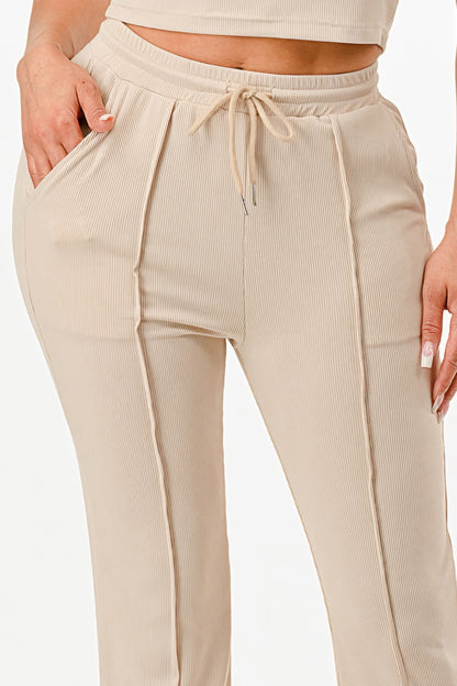 Ribbed Tank Top And Pant Set - Tigbul's Variety Fashion Shop