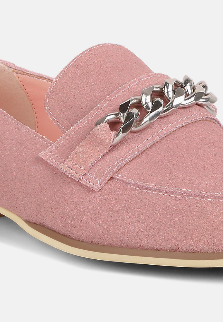 Ricka Chain Embellished Loafers - Tigbul's Variety Fashion Shop