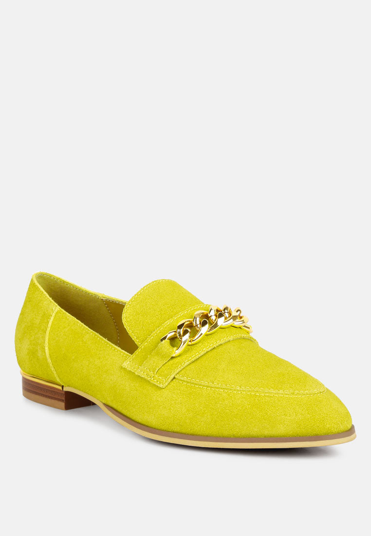 Ricka Chain Embellished Loafers - Tigbul's Variety Fashion Shop