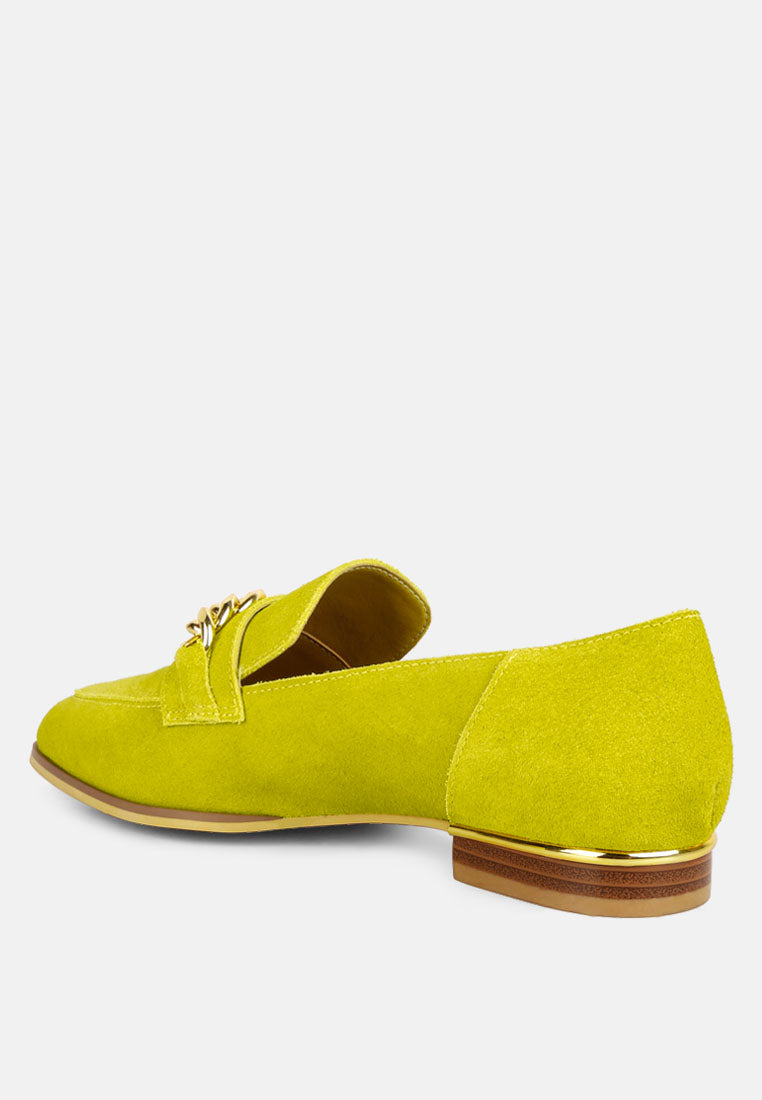 Ricka Chain Embellished Loafers - Tigbul's Variety Fashion Shop