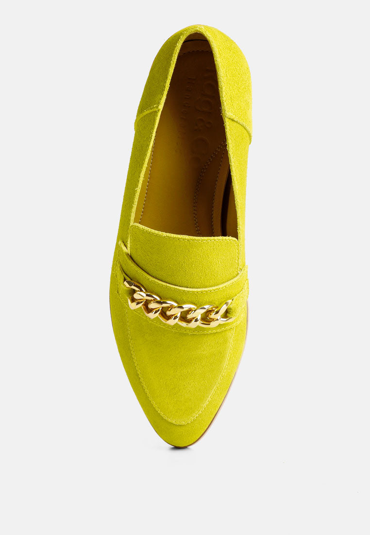 Ricka Chain Embellished Loafers - Tigbul's Variety Fashion Shop