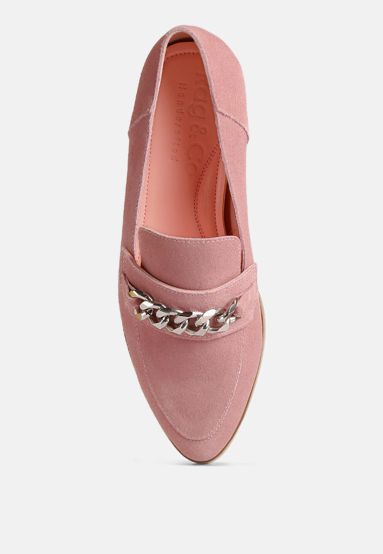 Ricka Chain Embellished Loafers - Tigbul's Variety Fashion Shop