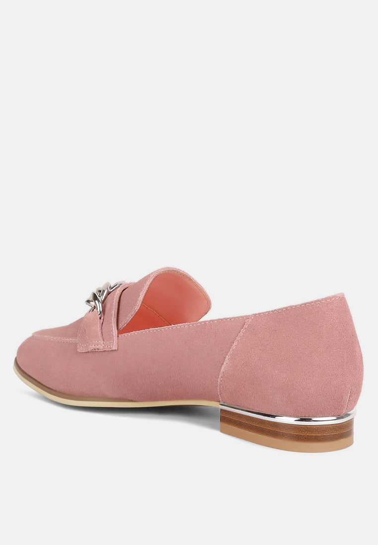 Ricka Chain Embellished Loafers - Tigbul's Variety Fashion Shop
