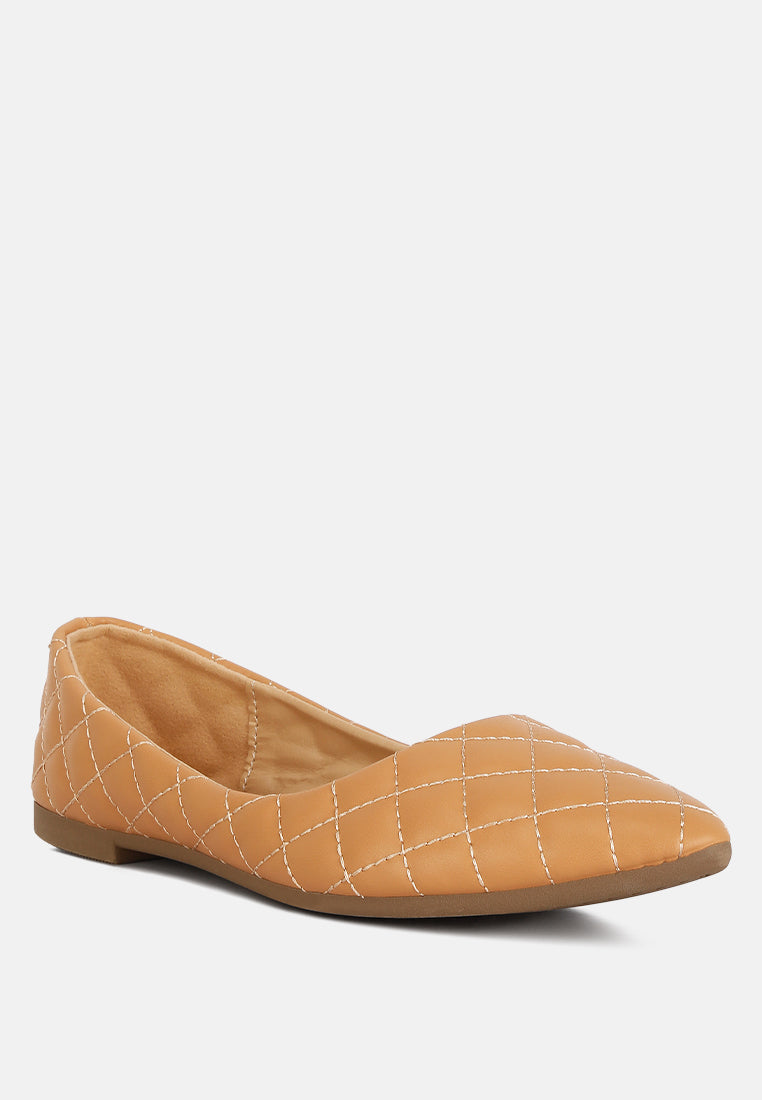 Rikhani Quilted Detail Ballet Flats - Tigbul's Variety Fashion Shop