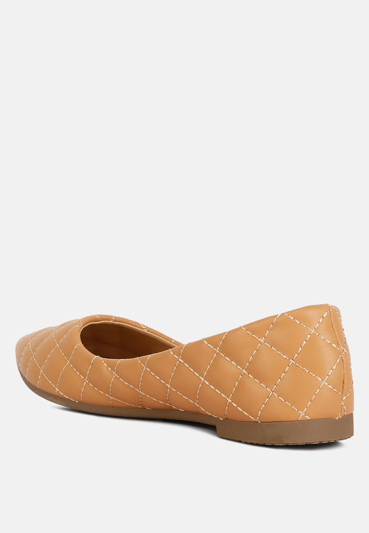 Rikhani Quilted Detail Ballet Flats - Tigbul's Variety Fashion Shop