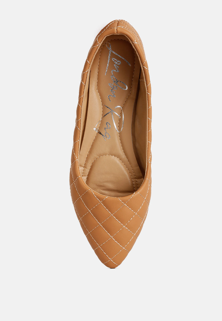Rikhani Quilted Detail Ballet Flats - Tigbul's Variety Fashion Shop