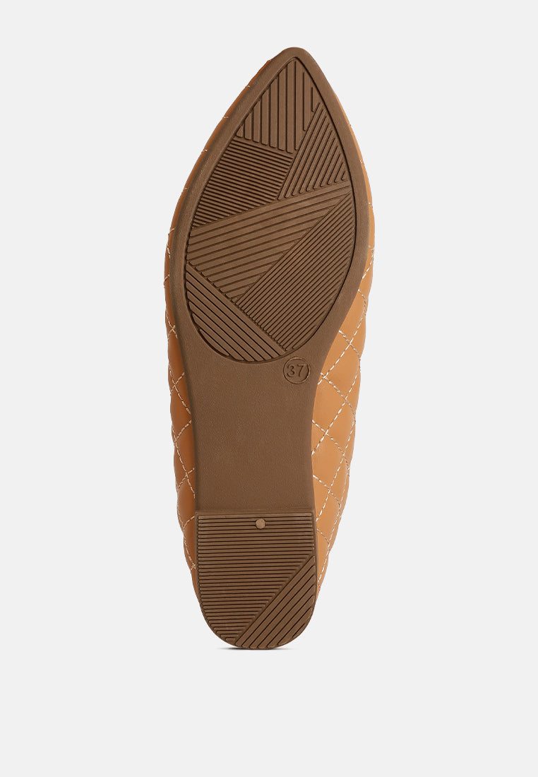 Rikhani Quilted Detail Ballet Flats - Tigbul's Variety Fashion Shop