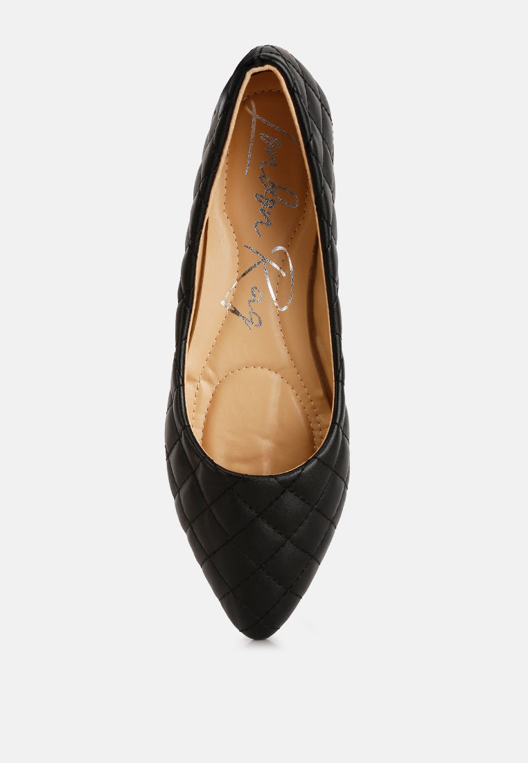 Rikhani Quilted Detail Ballet Flats - Tigbul's Variety Fashion Shop