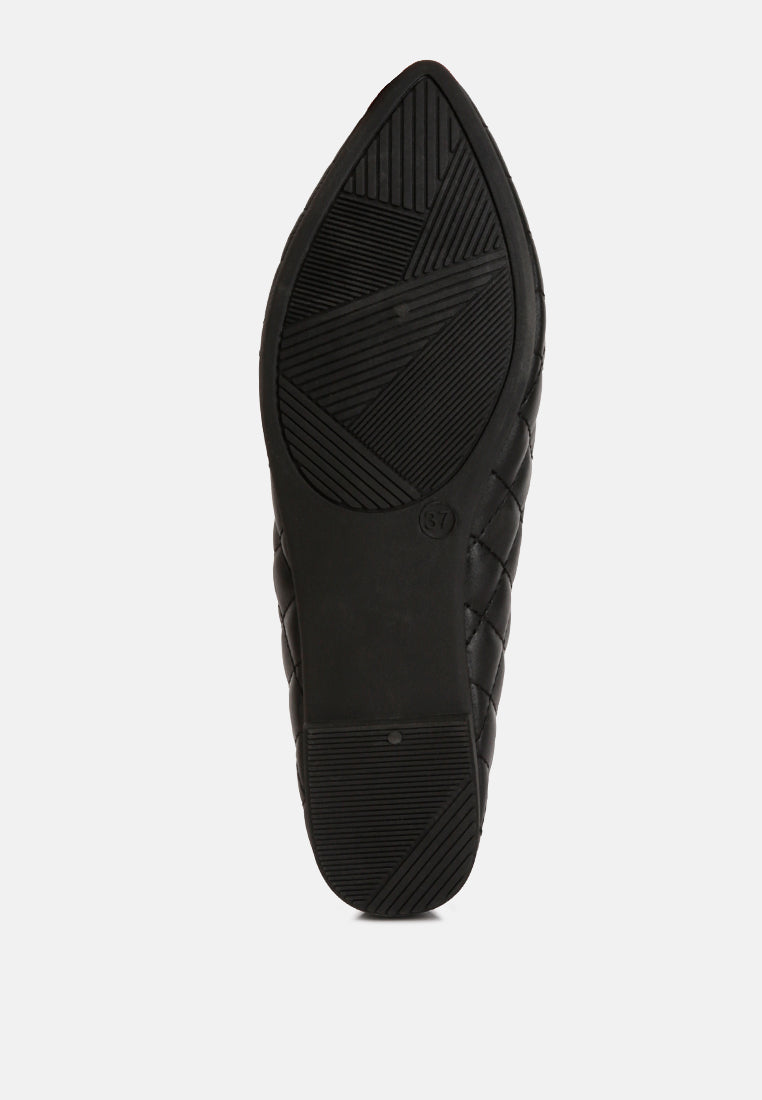 Rikhani Quilted Detail Ballet Flats - Tigbul's Variety Fashion Shop