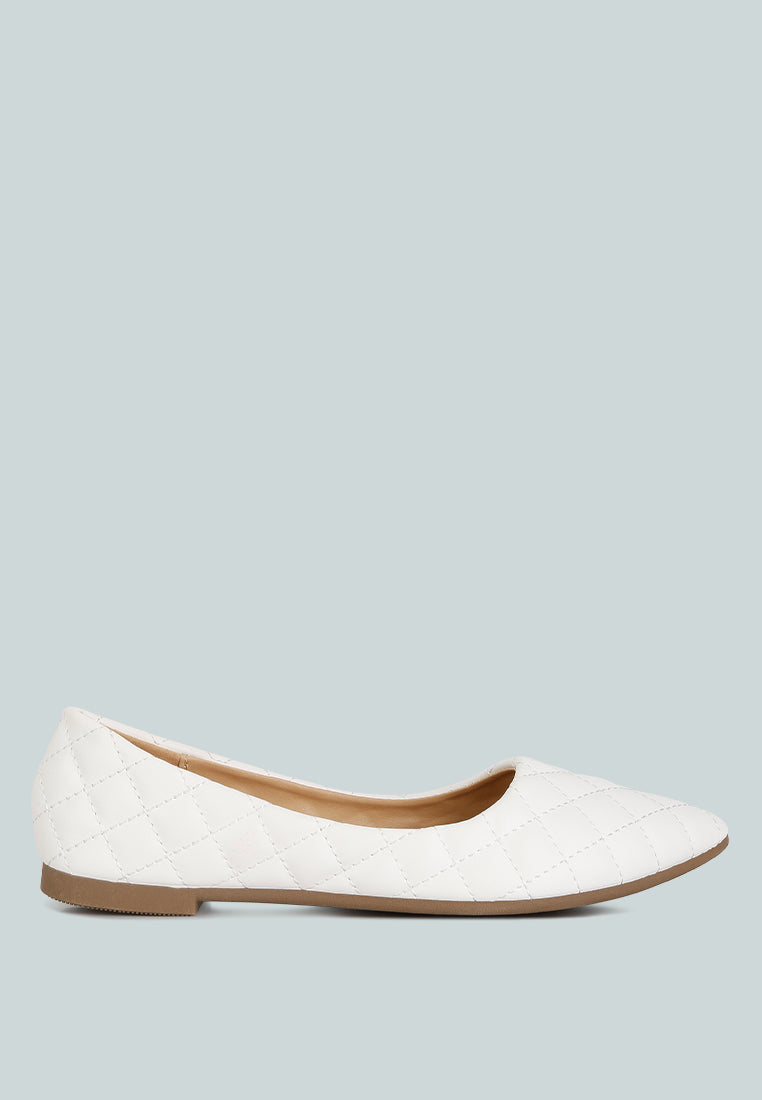 Rikhani Quilted Detail Ballet Flats - Tigbul's Variety Fashion Shop