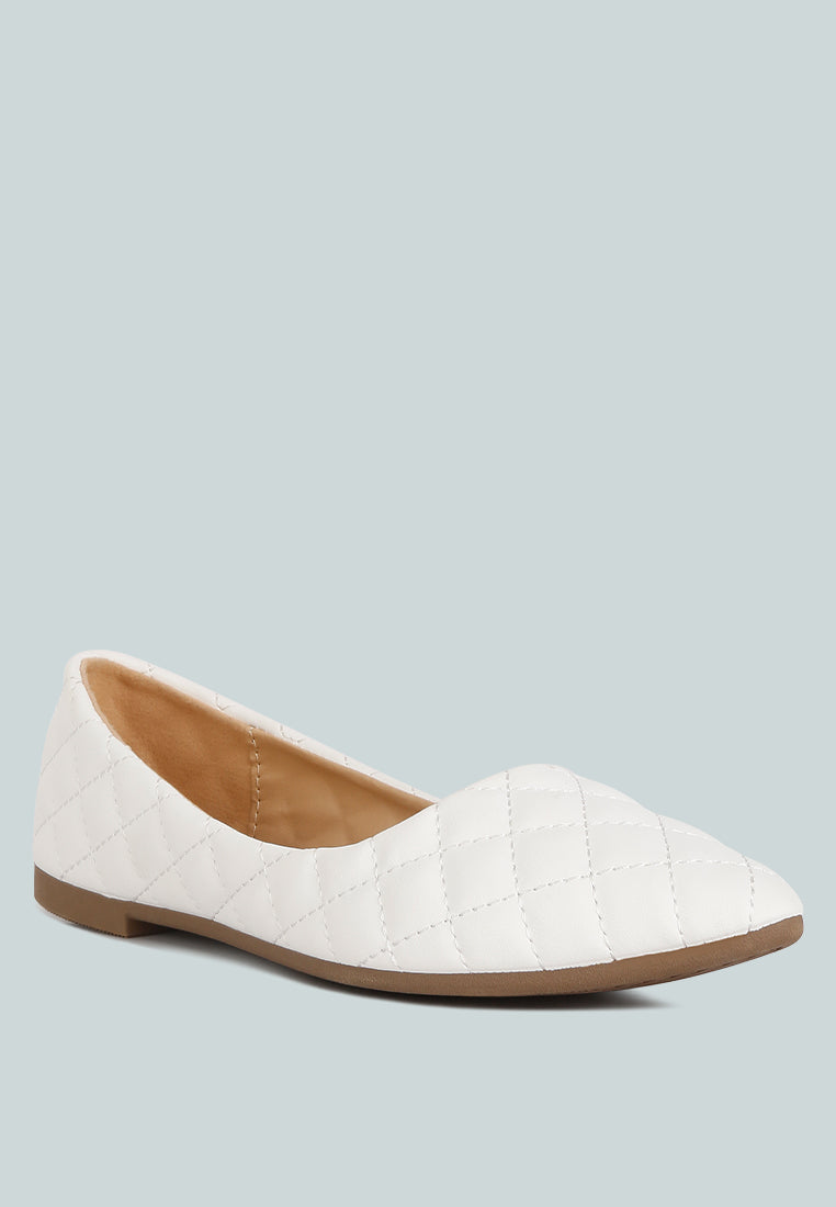 Rikhani Quilted Detail Ballet Flats - Tigbul's Variety Fashion Shop