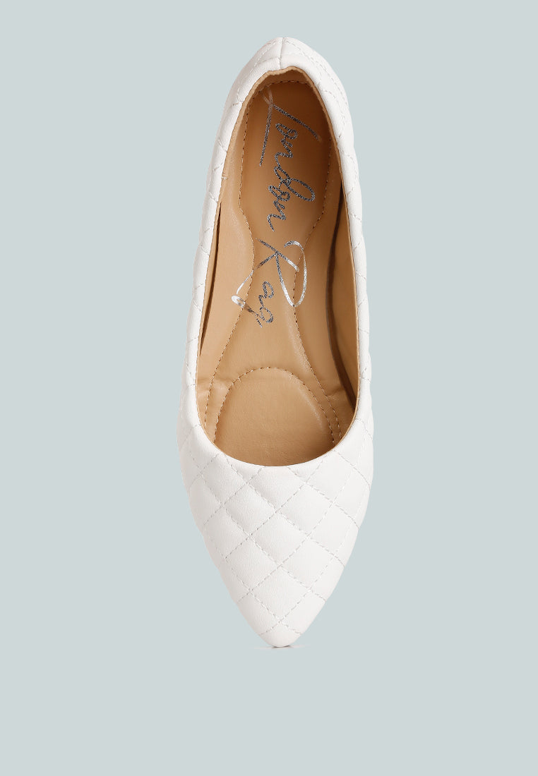 Rikhani Quilted Detail Ballet Flats - Tigbul's Variety Fashion Shop