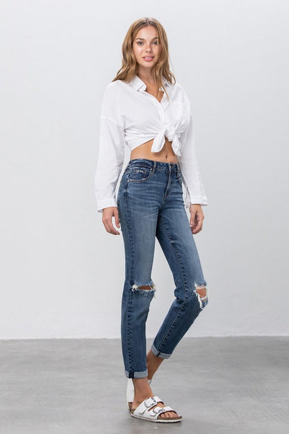 Ripped Boyfriend Jeans - Tigbul's Variety Fashion Shop